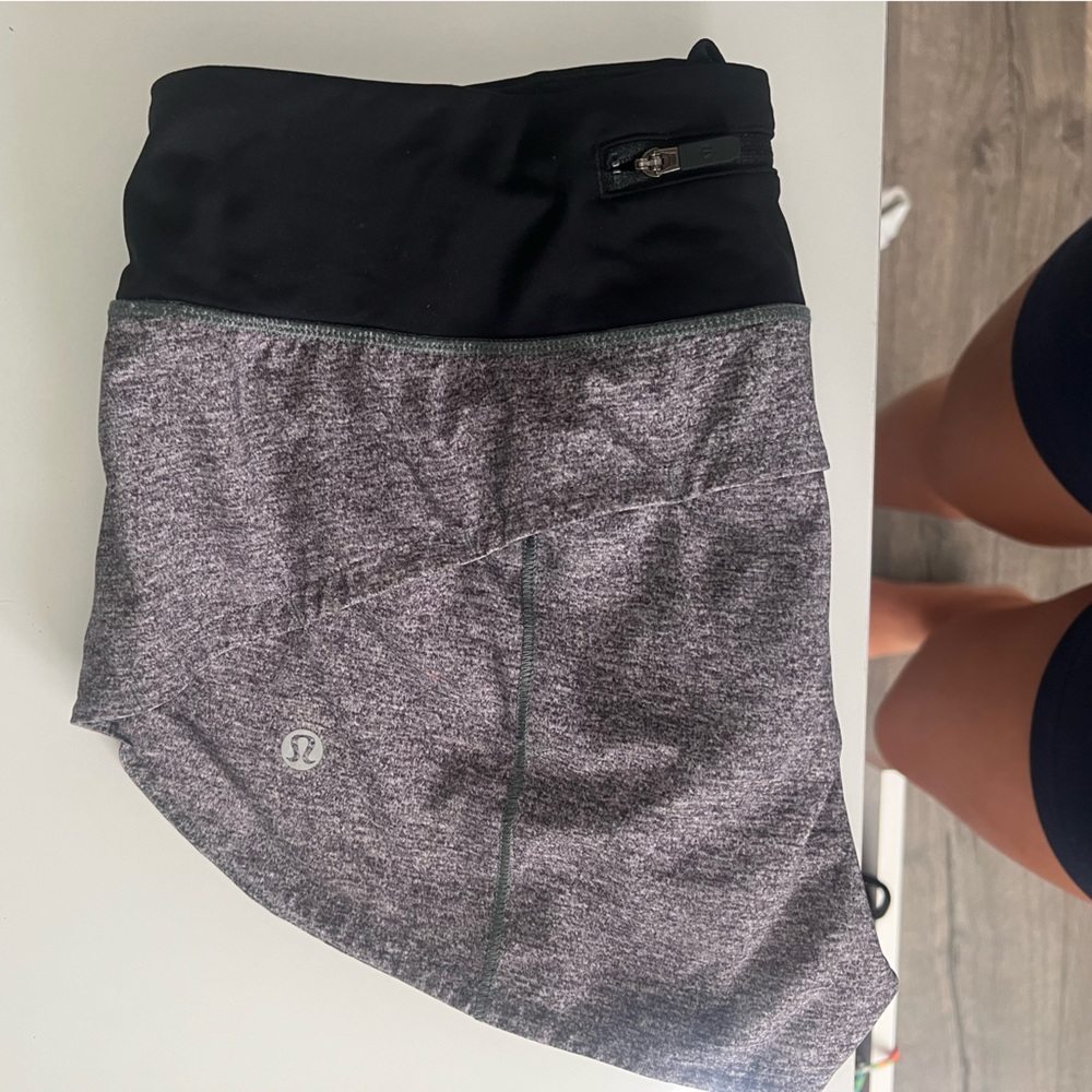 lululemon grey speed shorts